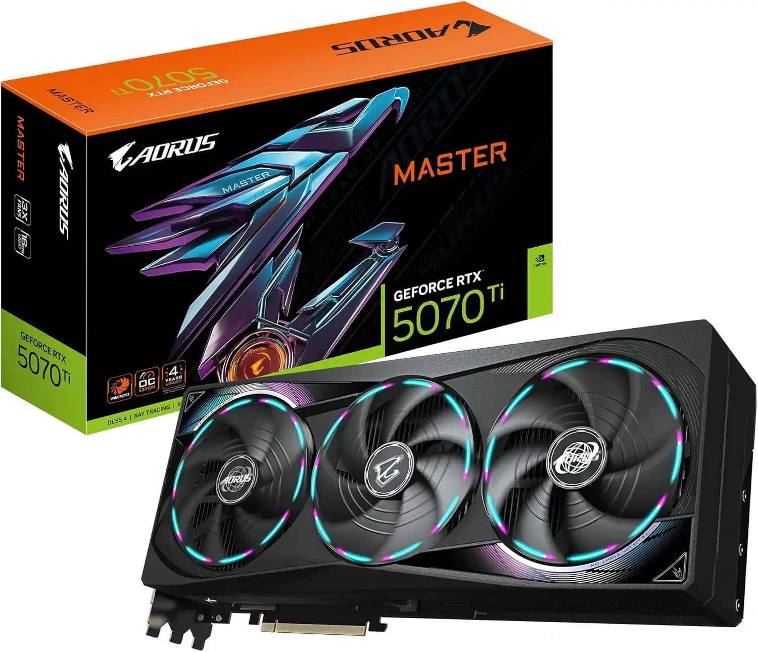 GIGABYTE AORUS GeForce RTX 5070 Ti MASTER 16GB GDDR7 OC Graphics Card