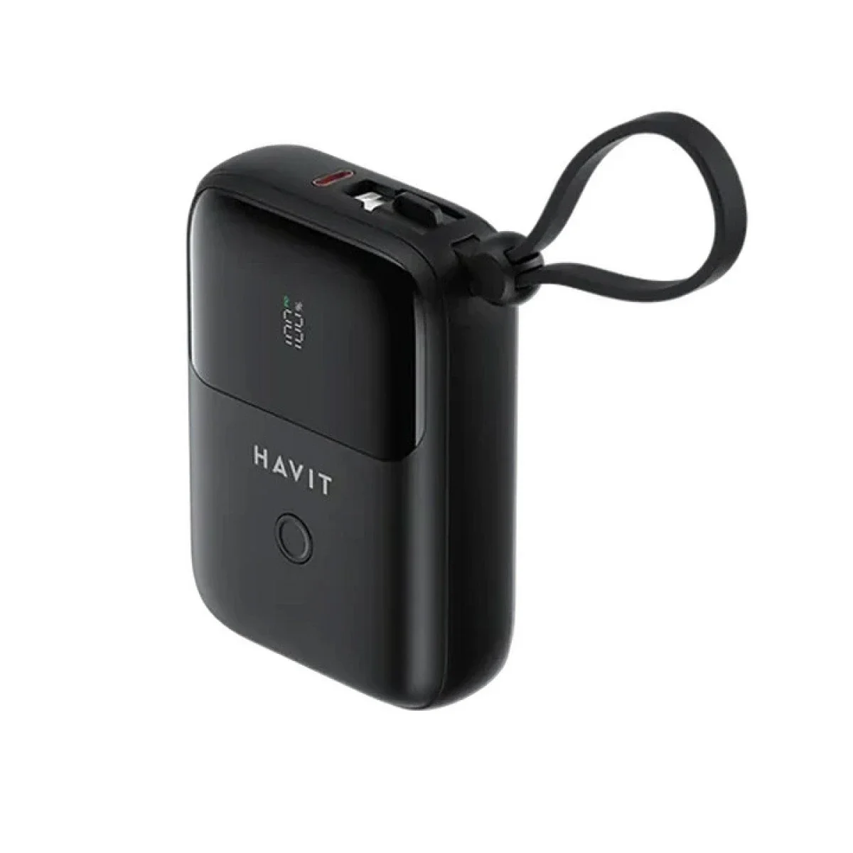HAVIT PB5215 10000mAh Power Bank with Built-in Type-C & Lightning Cables - Thumbnail 2