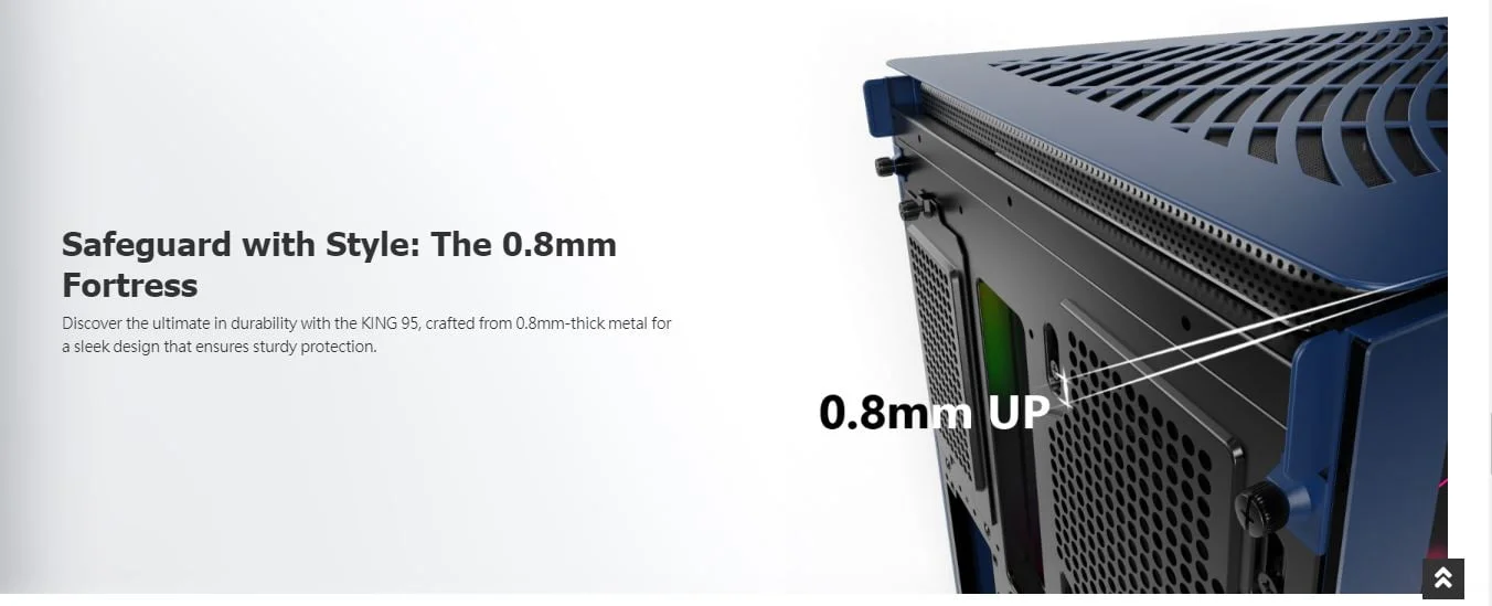 كيس كمبيوتر Montech KING 95 PRO للألعاب بحجرتين Mid-Tower – أزرق - Image 10