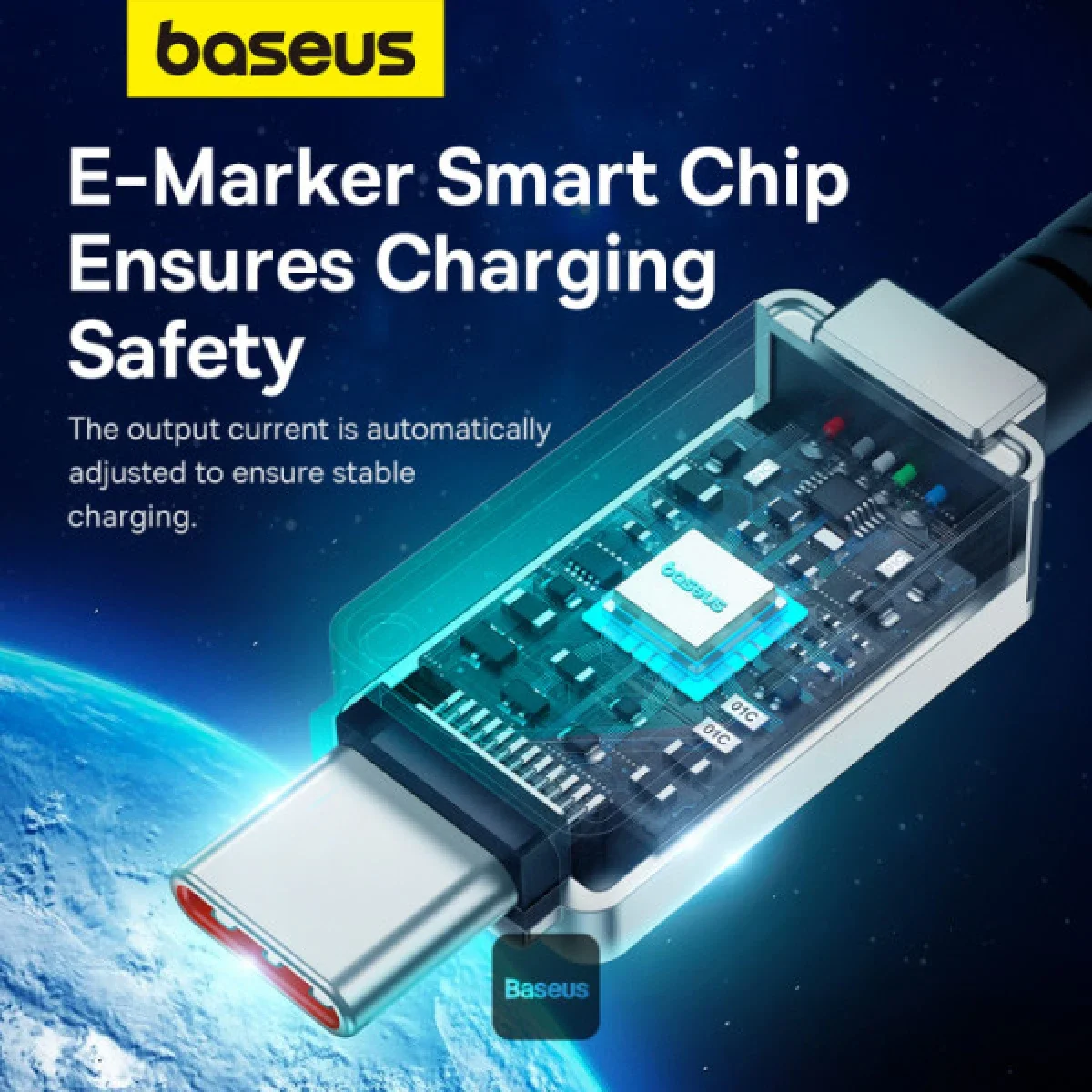 كابل بيانات وشحن سريع Baseus Unbreakable Series بقدرة 100W PD من USB-C إلى USB-C بطول 1 متر أبيض - Image 4