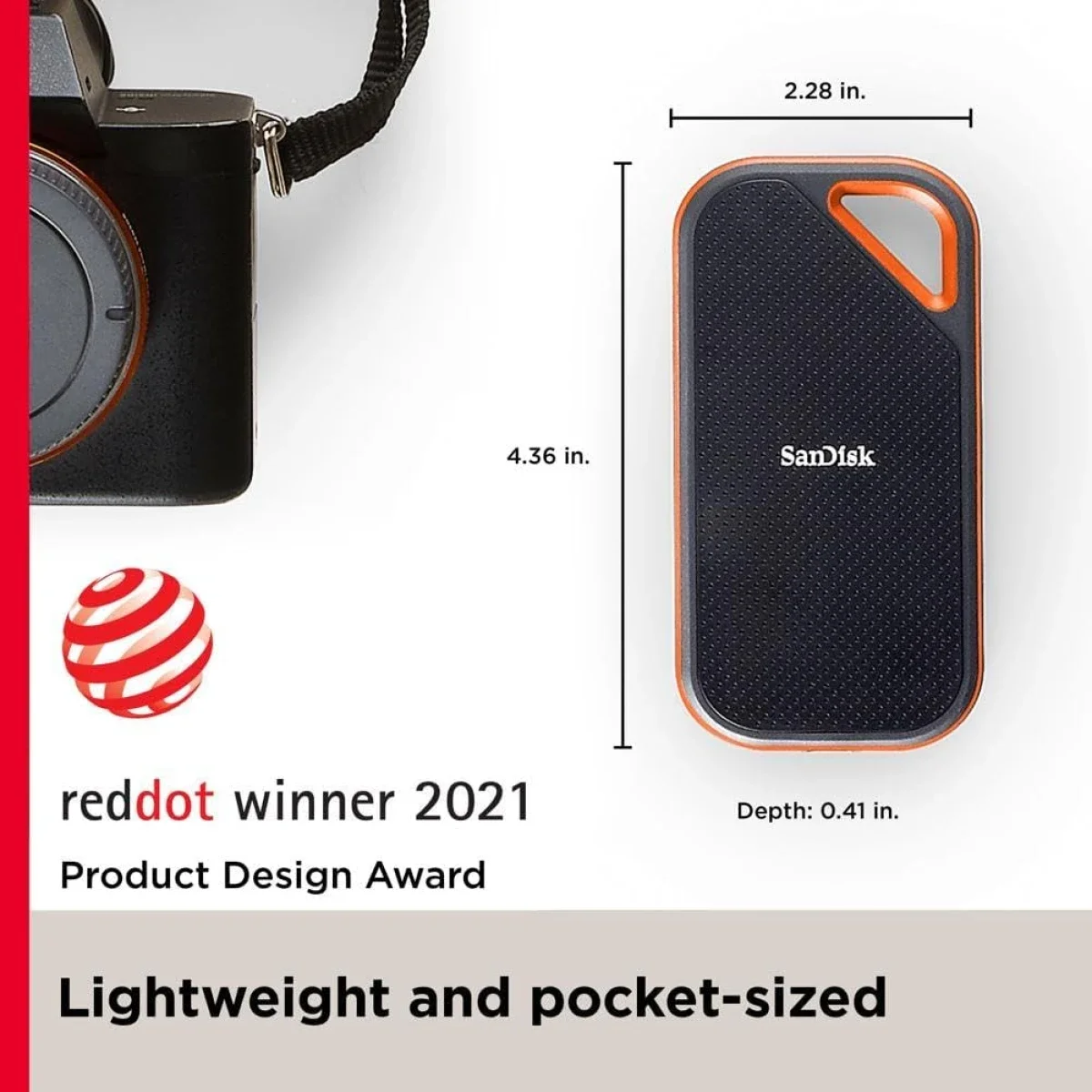 هارديسك SSD خارجية محمولة SanDisk Extreme PRO سعة 2TB USB-C USB 3.2 Gen 2x2 بسرعة تصل إلى 2000MB/s - Image 3