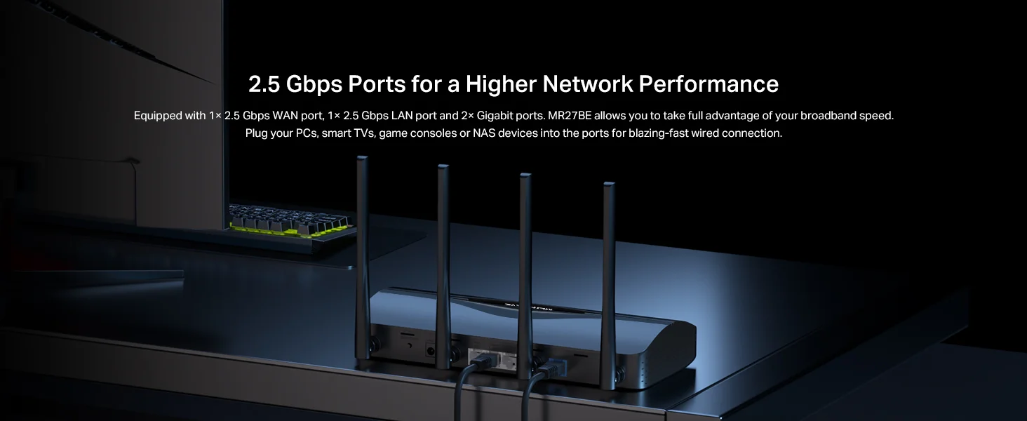 MERCUSYS MR27BE BE3600 Dual-Band Wi-Fi 7 Router with 2x 2.5 Gbps Ports - Image 13