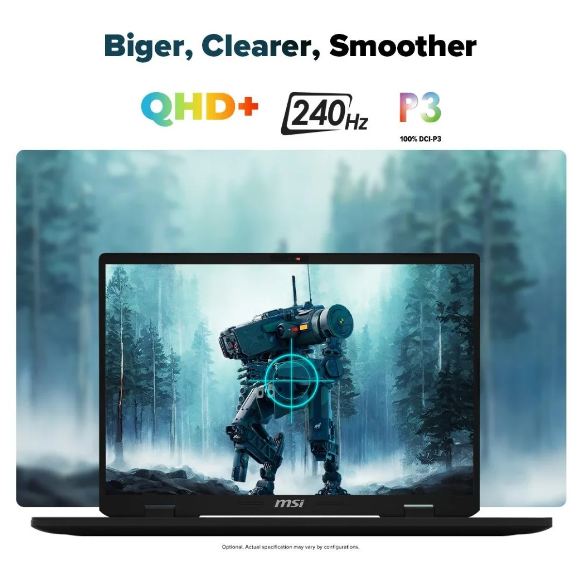 MSI Crosshair A16 HX D8WFKG Gaming Laptop 16.0-inch 2.5K IPS 240Hz Ryzen 9 8940HX RTX 5060 16GB RAM 1TB SSD Cosmos Gray - Thumbnail 3