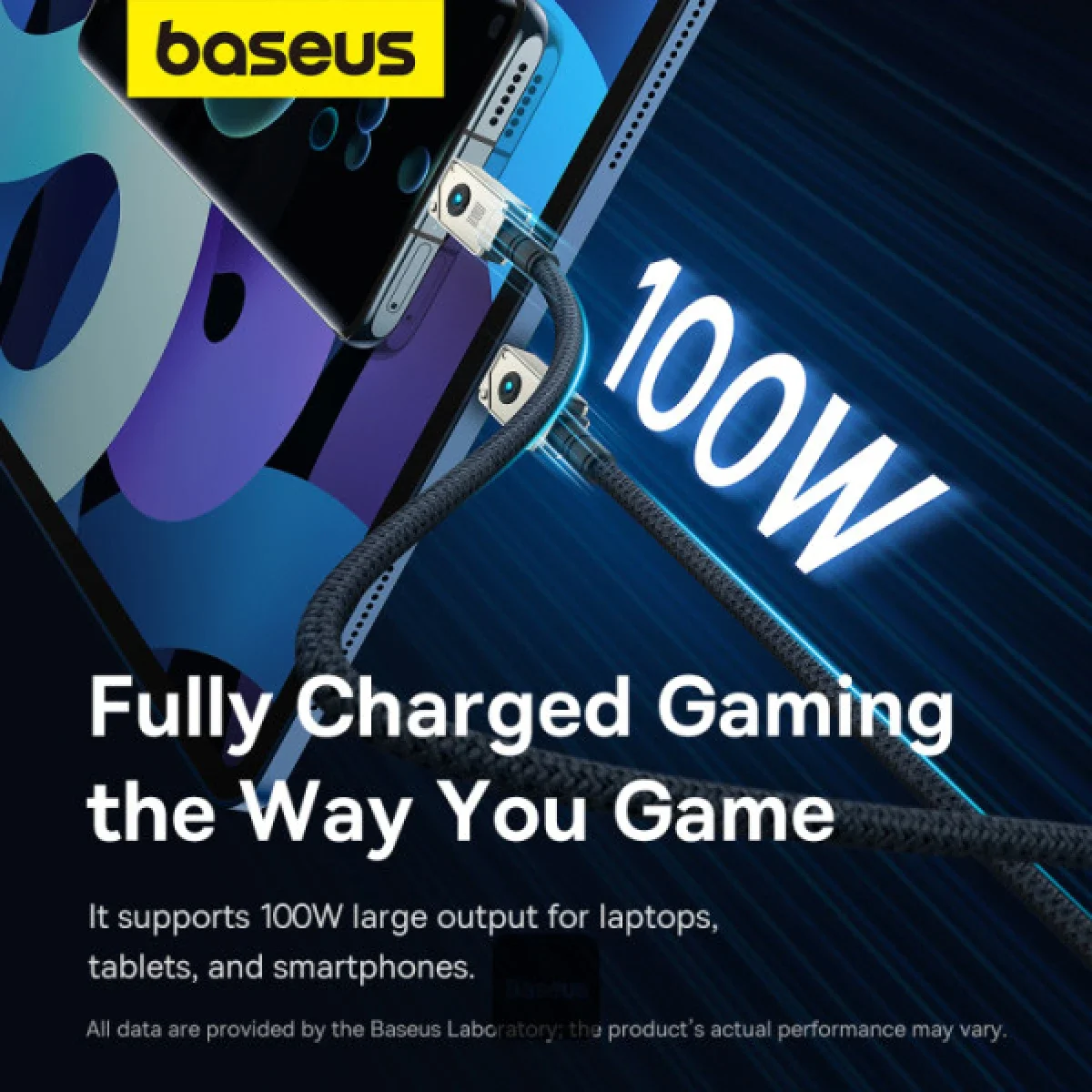 كابل بيانات وشحن سريع Baseus Unbreakable Series بقدرة 100W PD من USB-C إلى USB-C بطول 1 متر أبيض - Image 3
