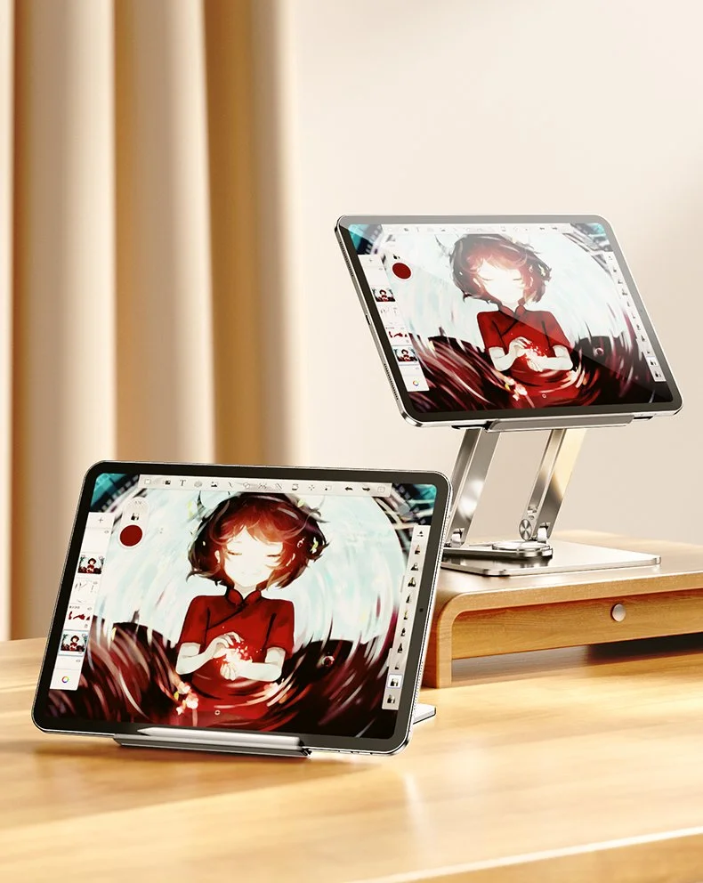 ستاند لابتوب RTAKO RS-CP84S قابل للتعديل 3 مستويات مع قاعدة دوارة 360° - أسود - Thumbnail 8