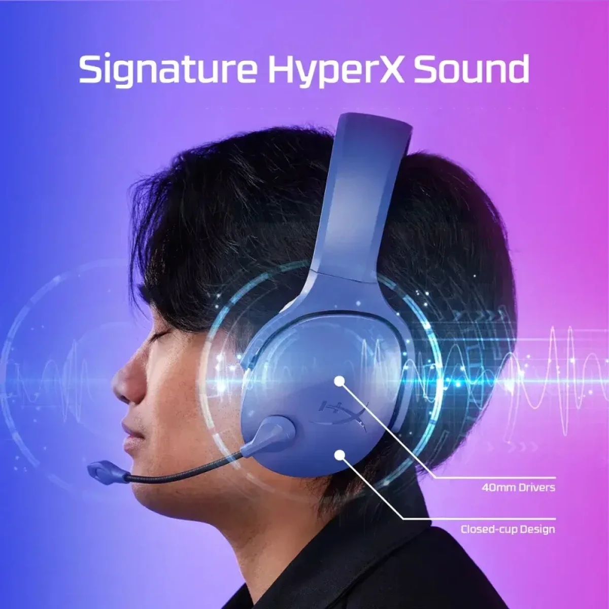 سماعة ألعاب HyperX Cloud Jet لاسلكية مزدوجة مع بلوتوث 5.2 ووقت تشغيل حتى 25 ساعة، أسود - Thumbnail 4
