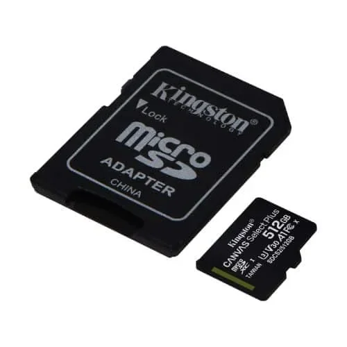 Kingston Canvas Select Plus 512GB microSD Memory Card with SD Adapter - Thumbnail 3