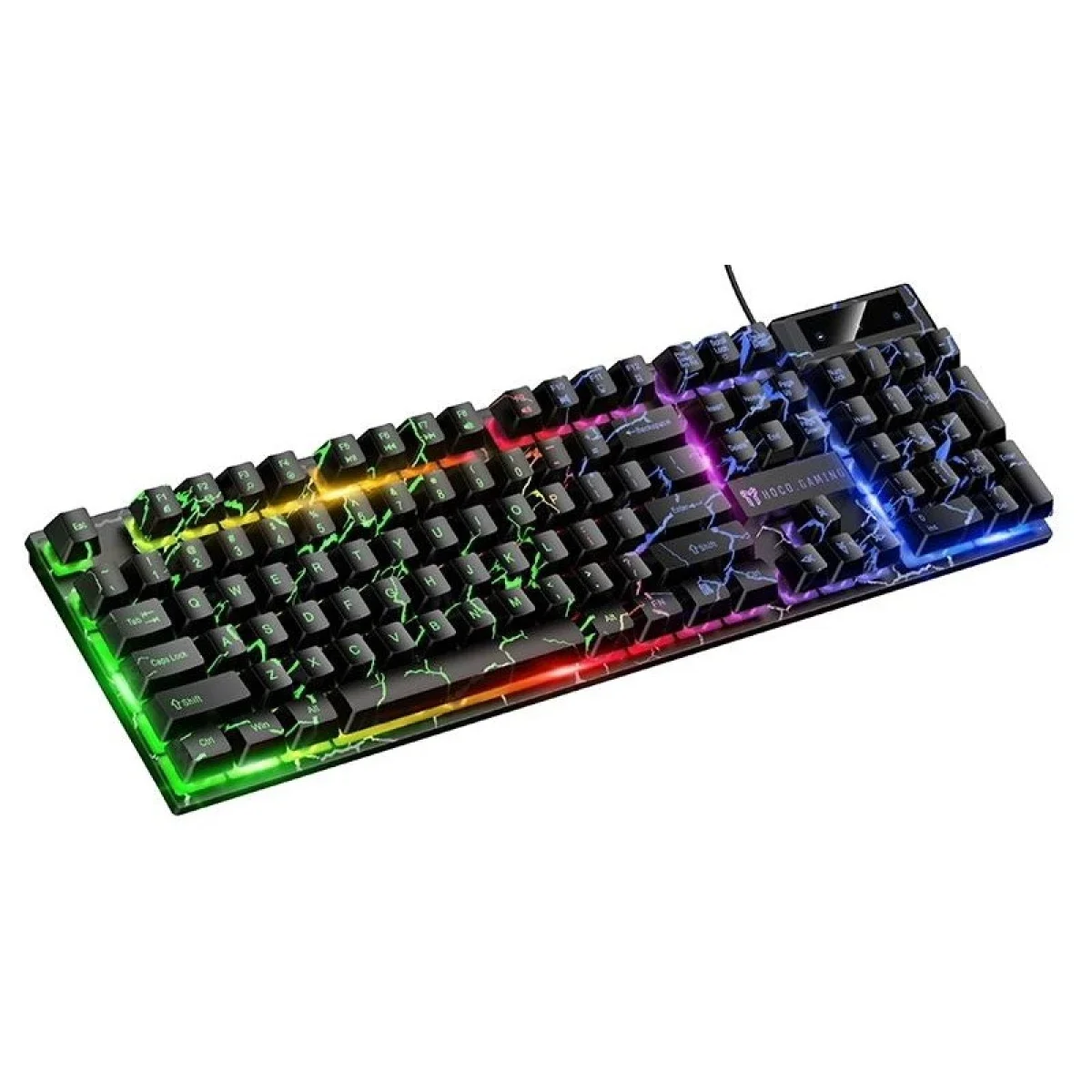 HOCO GM701 Wired RGB Gaming Keyboard, English Layout, Black - Thumbnail 4