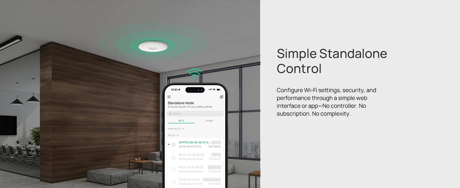 TP-LINK Omada EAP770 Wi-Fi 7 BE11000 Tri-Band Access Point - Image 21