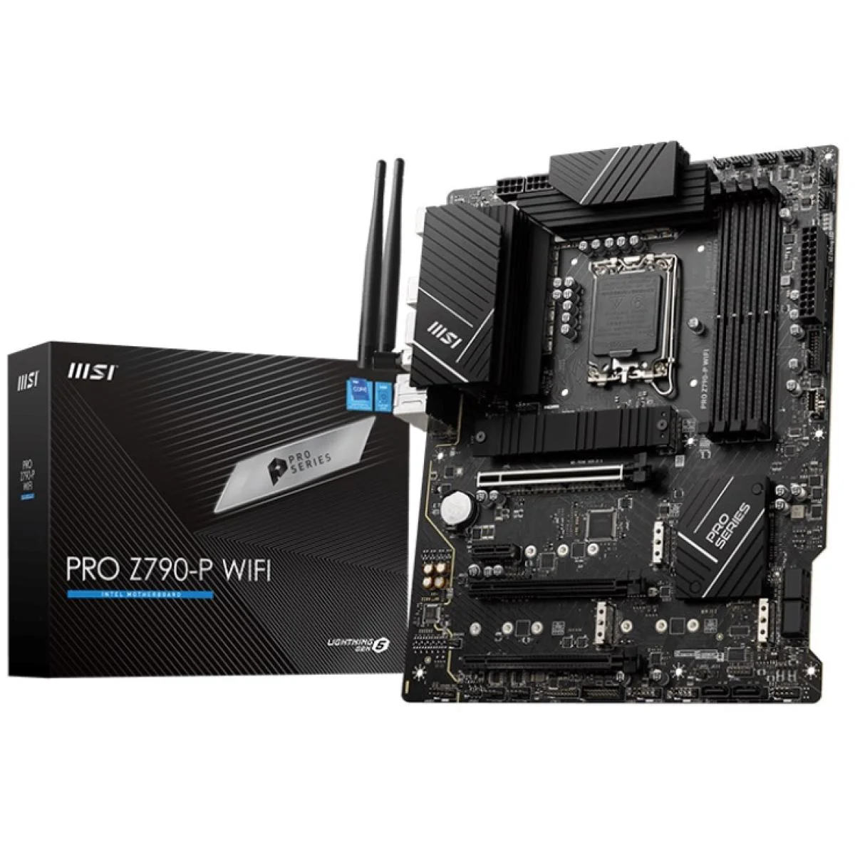 MSI PRO Z790-P WIFI ATX Motherboard, LGA 1700, DDR5, PCIe 5.0, Wi-Fi 6E, 4x M.2