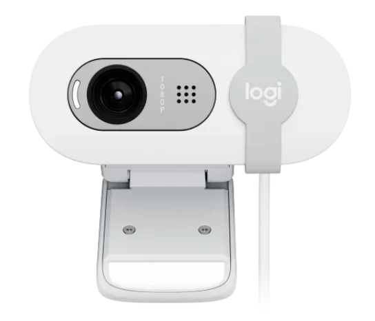 Logitech Brio 100 Full HD 1080p Webcam with Mic and Privacy Shutter - White