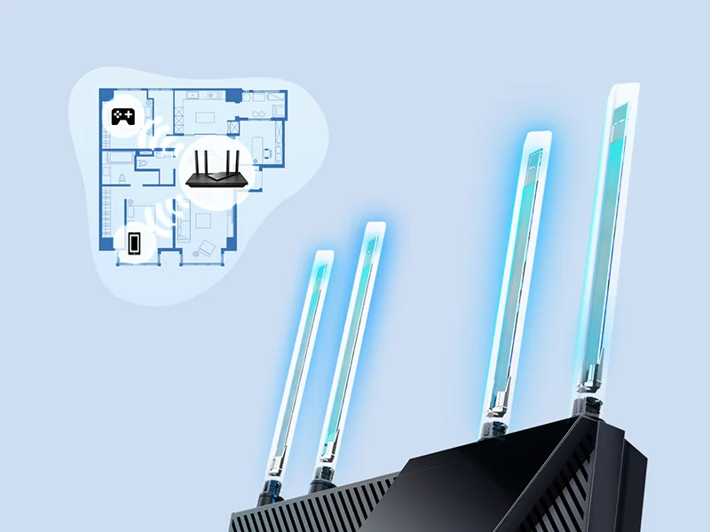 TP-LINK Archer AX55 Pro AX3000 Wi-Fi 6 Dual-Band Gigabit Router with 2.5 Gbps Port - Thumbnail 10