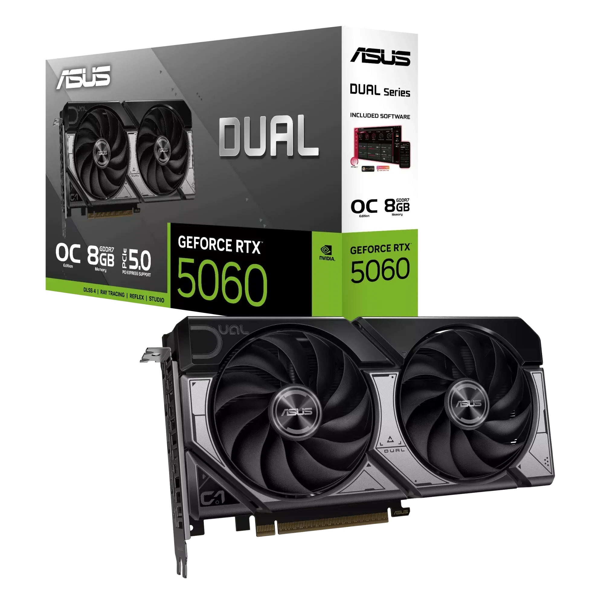 Asus Dual GeForce RTX 5060 8GB OC Edition GDDR7 Graphics Card
