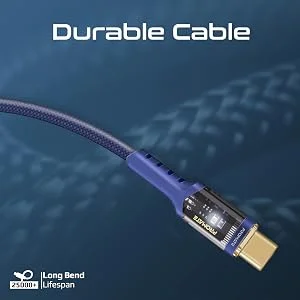 Promate LucidLine-CC120 USB-C to USB-C Fast Charging Cable 100W 120cm Black - Thumbnail 13