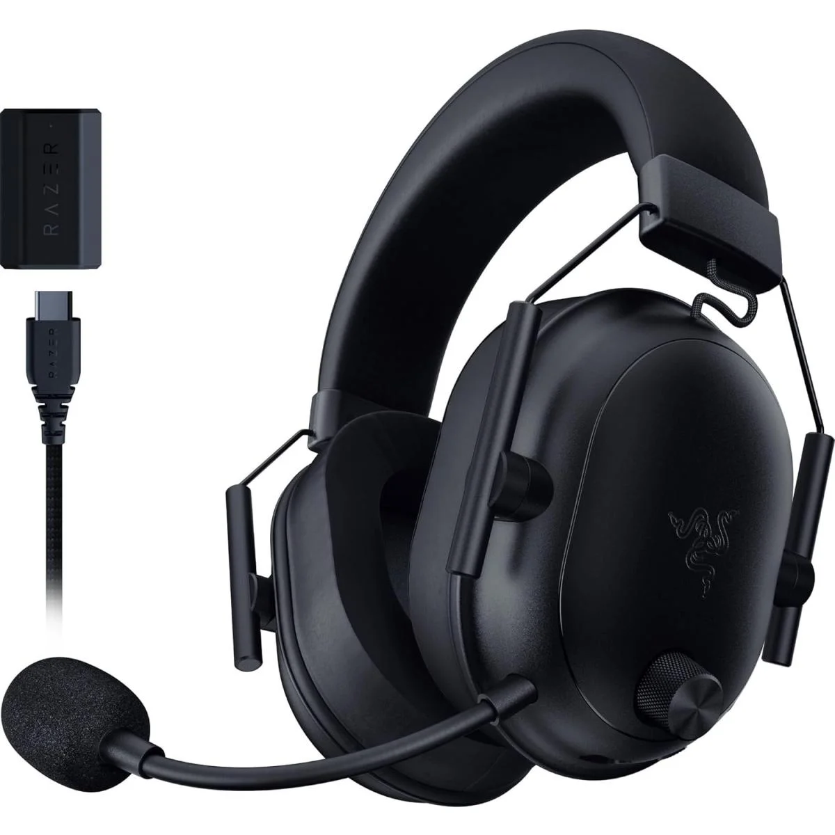 سماعة ألعاب Razer BlackShark V2 HyperSpeed لاسلكية، صوت THX 7.1، بطارية 70 ساعة، أسود - Image 2