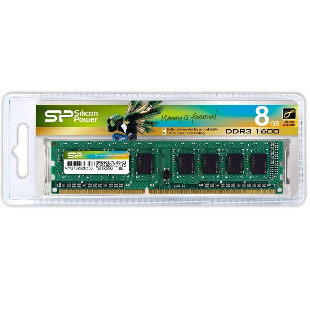 رام مكتبي Silicon Power سعة 8GB DDR3 بسرعة 1600MT/s - Thumbnail 4