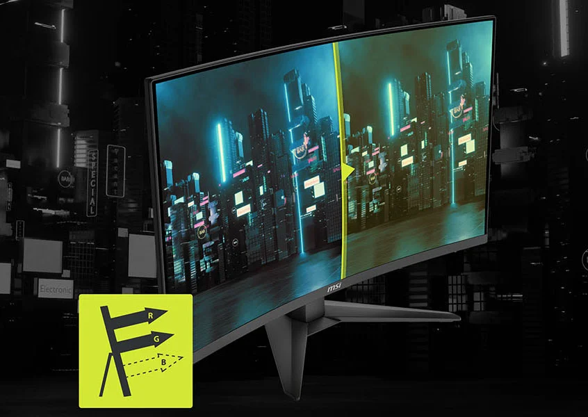 شاشة ألعاب MSI منحنية 32 إنش QHD 2K 1440p بتردد 180 هرتز وزمن استجابة 0.5 مللي ثانية MAG 321CQF E18 - Thumbnail 12