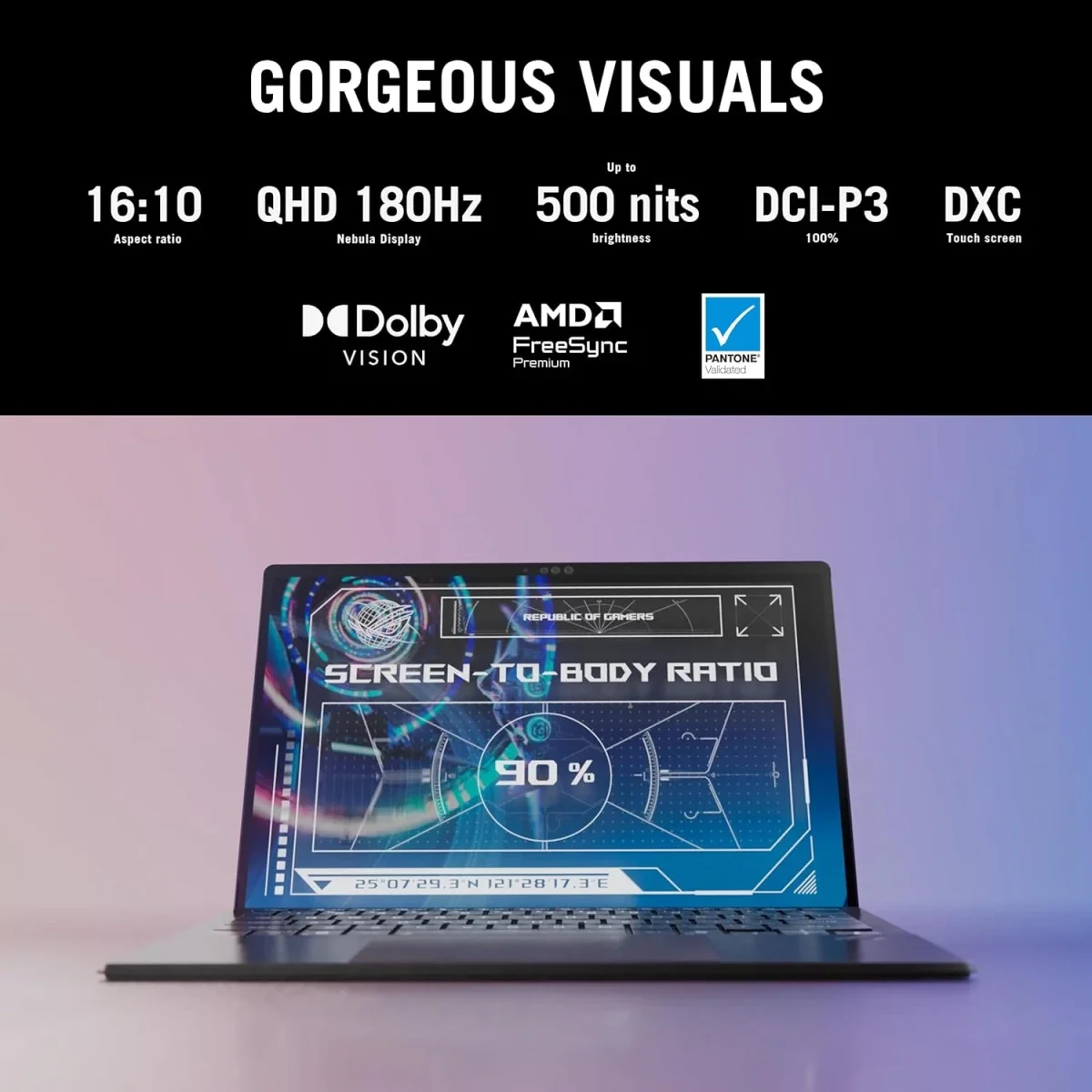 لابتوب تابلت ألعاب Asus ROG Flow Z13 GZ302 مقاس 13.4 إنش 2.5K IPS 180Hz Touch، Ryzen AI MAX+ 395، رام 32GB، SSD 1TB، Off Black - Image 5