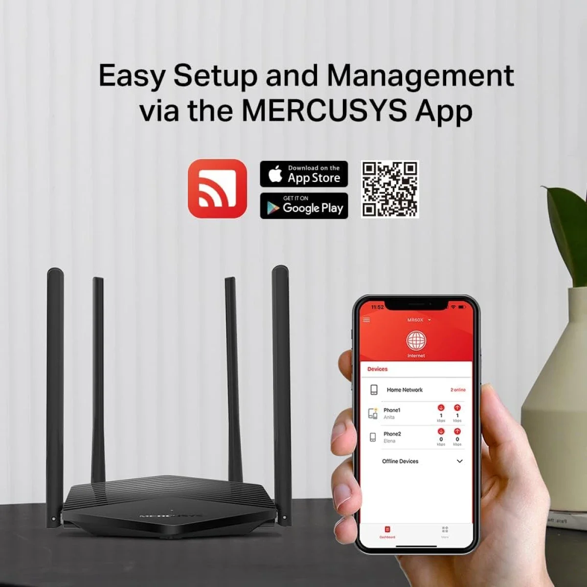 MERCUSYS MR60X AX1500 Wi-Fi 6 Dual-Band Gigabit Router - Thumbnail 5