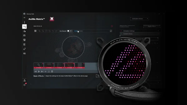 مبرد سائل Asus ROG Ryuo III 240 ARGB AIO مع شاشة Anime Matrix LED - أسود - Image 11