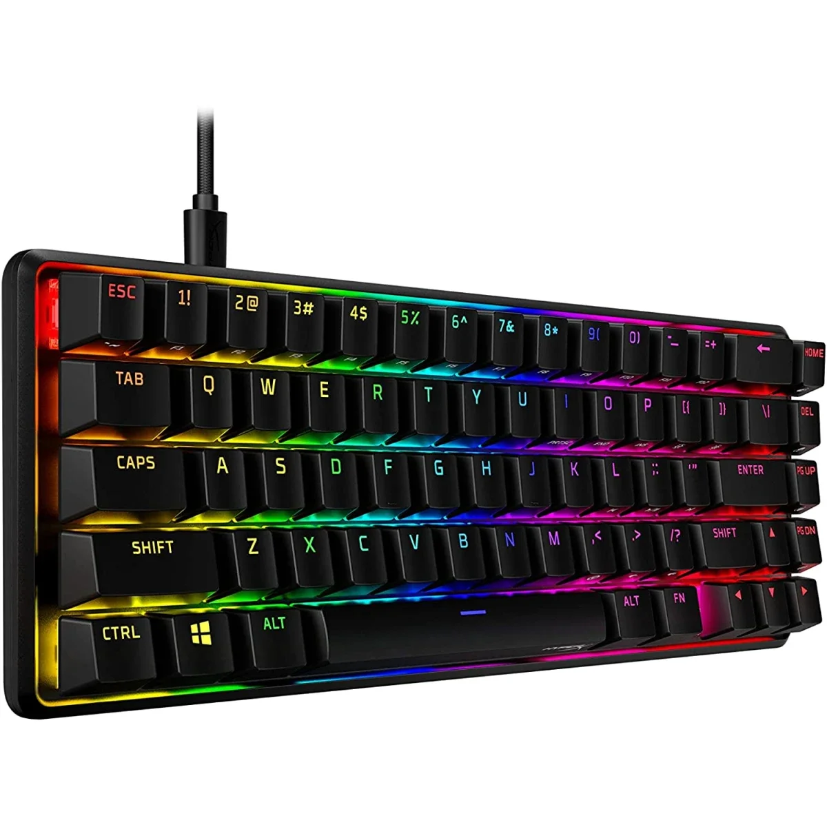 كيبورد ألعاب HyperX Alloy Origins 65 ميكانيكي بمفاتيح حمراء خطية وإضاءة RGB - Thumbnail 3