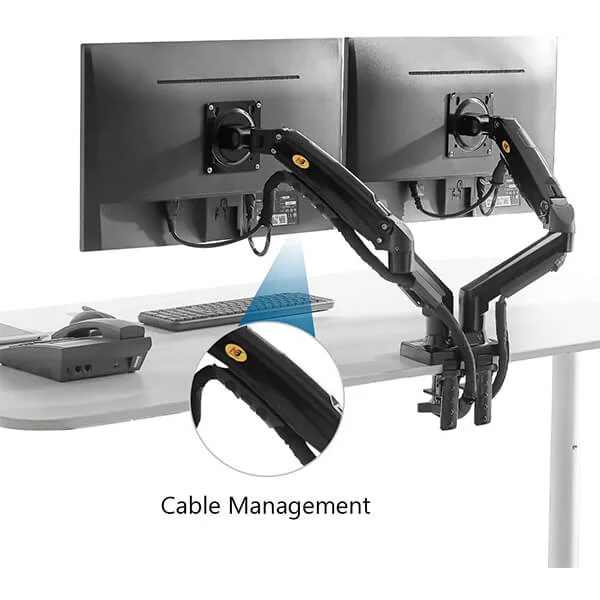 حامل مكتبي لشاشتين North Bayou F160 للشاشات مقاس 17-27 إنش - Image 4
