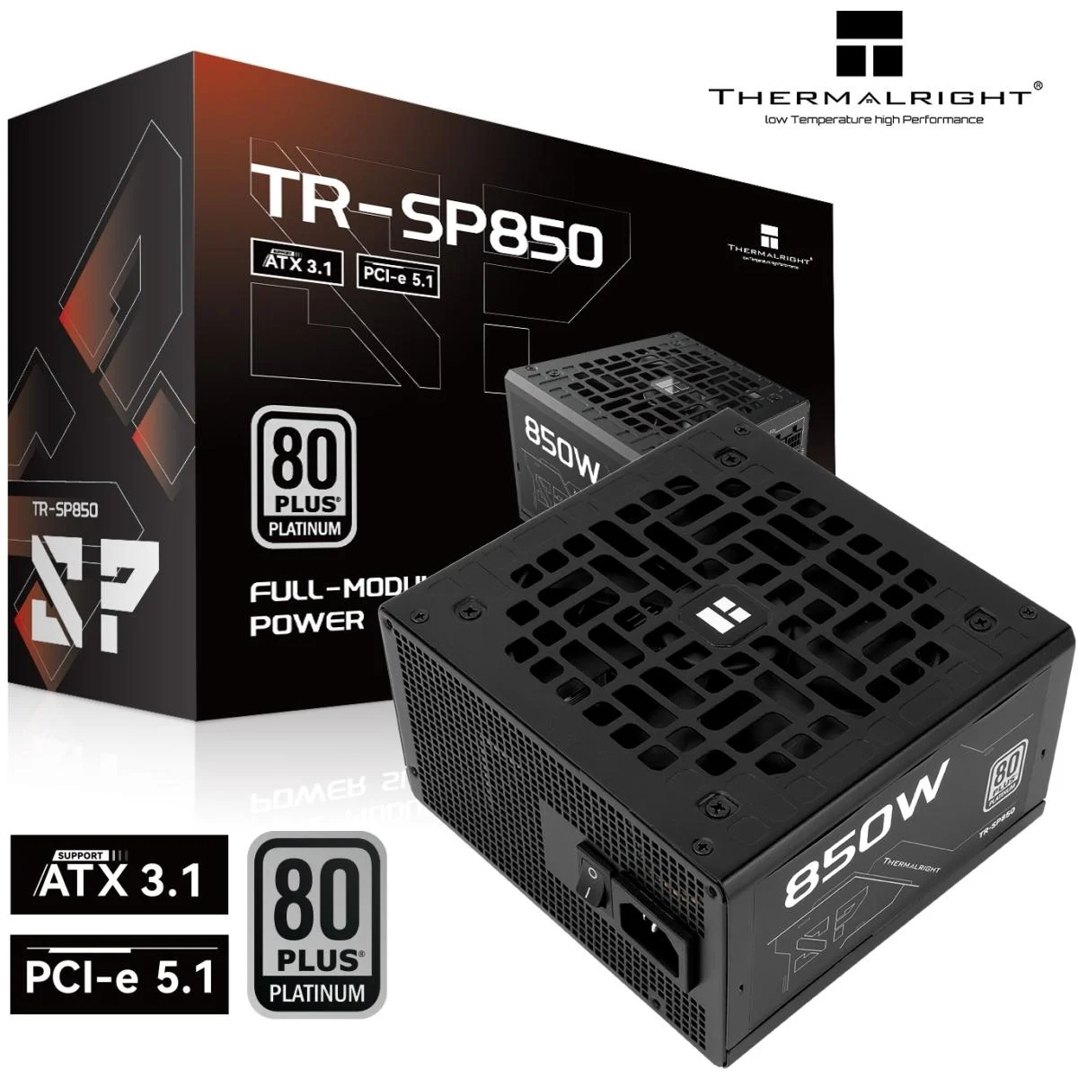مزود طاقة Thermalright SP-850 Platinum بقدرة 850 واط معياري بالكامل ATX 3.1
