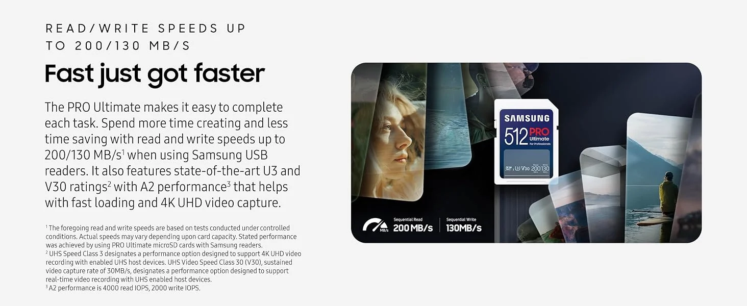 كرت ذاكرة Samsung PRO Ultimate SDXC سعة 256GB بسرعة تصل إلى 200 MB/s - Thumbnail 9