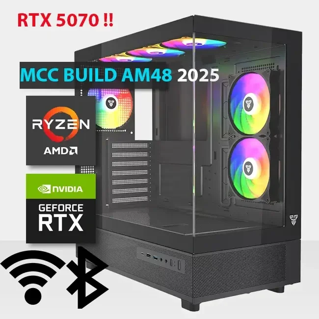 تجميعة كمبيوتر ألعاب AMD Ryzen 9 9950X مع GeForce RTX 5070 OC 12GB