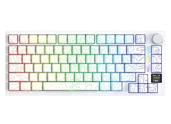 ATTACK SHARK X820 ULTRA Tri-Mode Mechanical Keyboard White Contours Gift Linear Switch
