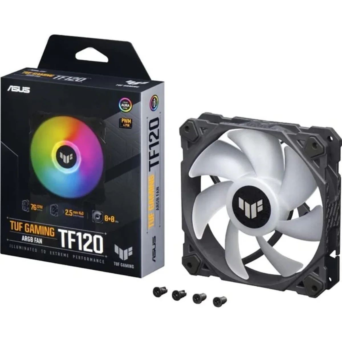 مروحة كيس Asus TUF Gaming TF120 ARGB مقاس 120mm مع تحكم PWM - Image 2