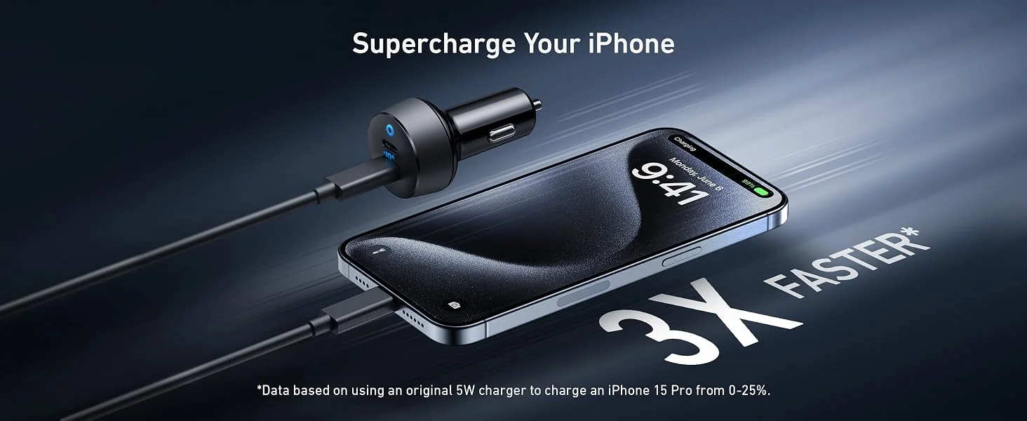 شاحن سيارة Anker PowerDrive III Duo بقدرة 40 واط ومنفذين USB-C - Thumbnail 9