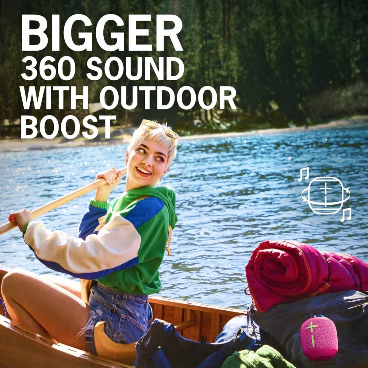 سماعة بلوتوث محمولة Ultimate Ears WONDERBOOM 3 بصوت 360 درجة ومقاومة IP67 ومدى 131 قدم - أزرق Performance - Image 4