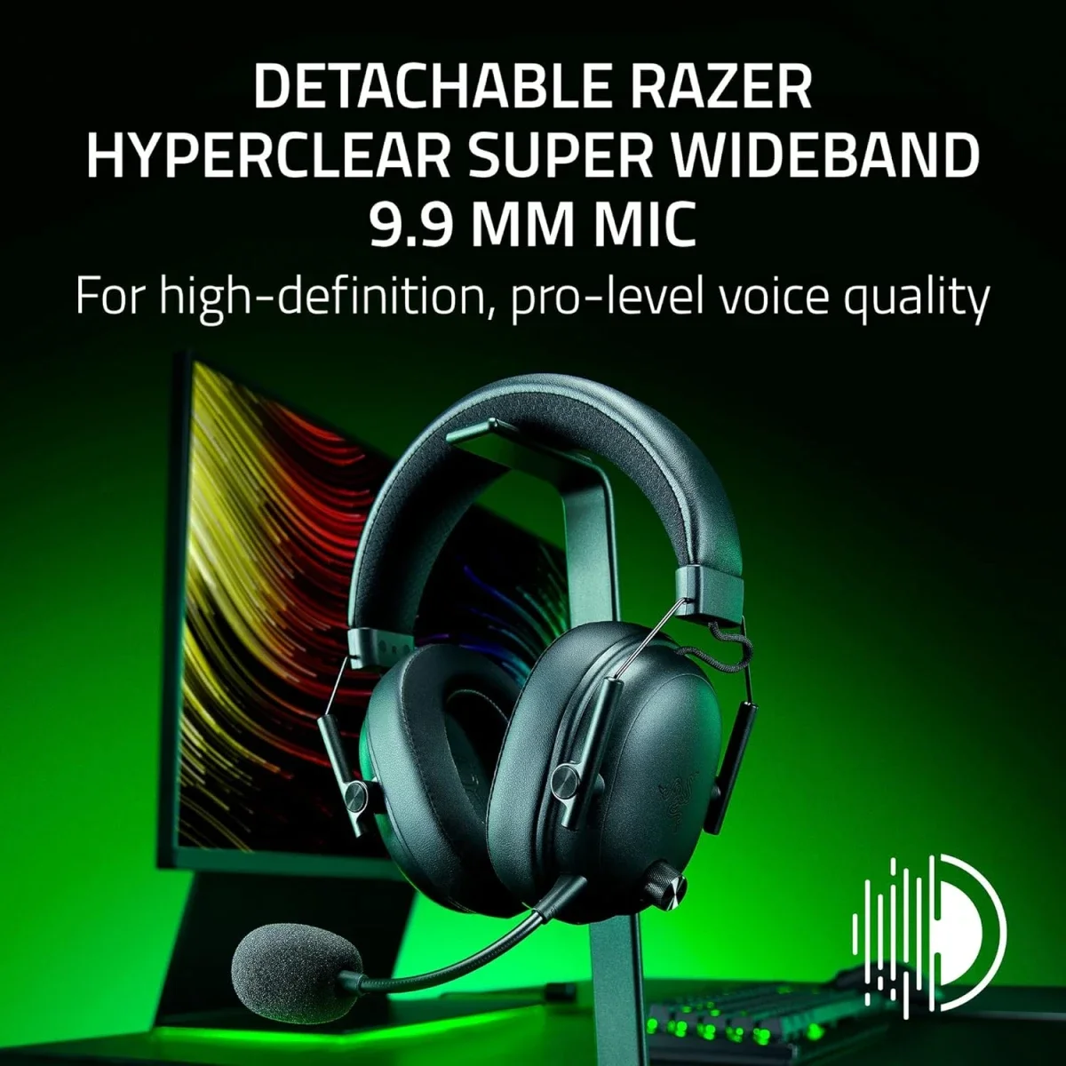 Razer BlackShark V3 Wireless Gaming Headset with 50mm Drivers, Super Wideband Mic & 70-Hour Battery - Black - Thumbnail 8