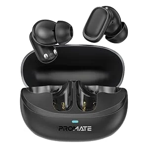 Promate Lush-Pro True Wireless Stereo Earbuds with IntelliTouch Controls, HD Microphone & IPX4 Water Resistance - Black - Thumbnail 10
