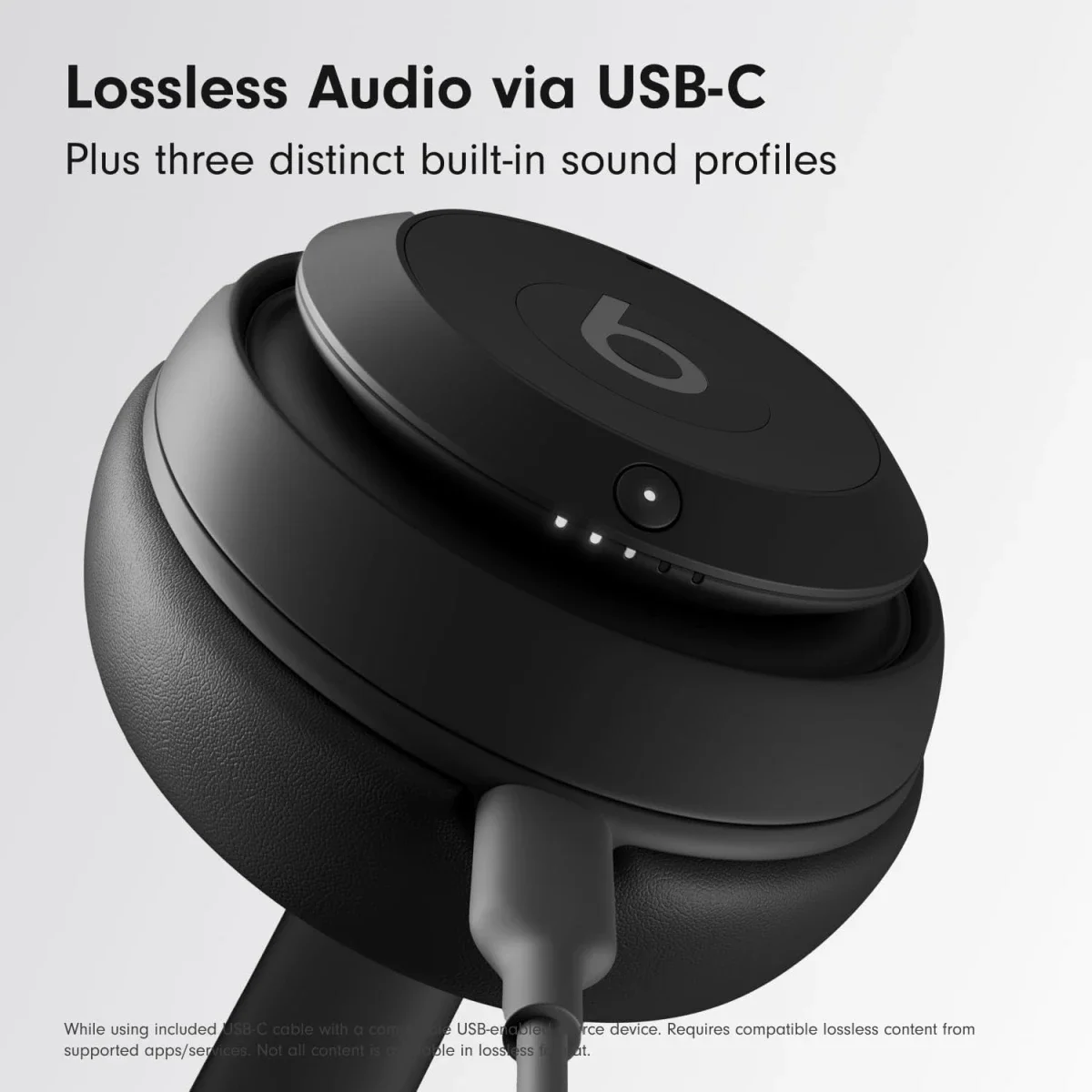 سماعات رأس فوق الأذن Beats Studio Pro لاسلكية مع إلغاء الضوضاء النشط وصوت USB-C بدون فقدان، أسود - Thumbnail 5