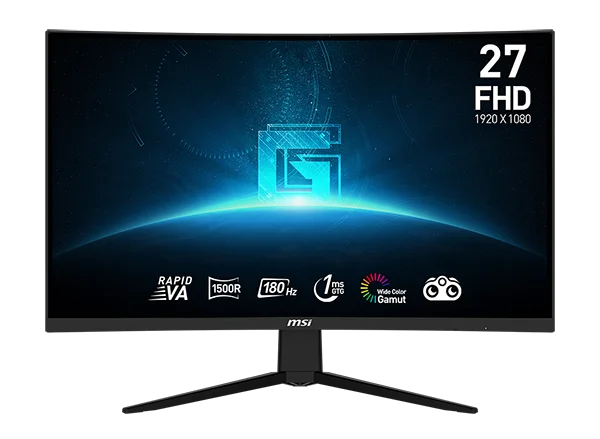 MSI G27C3F 27-Inch Curved Rapid VA FHD Gaming Monitor, 180Hz, 1ms, Black - Thumbnail 9