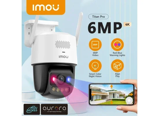 كاميرا مراقبة IMOU Titan Pro خارجية 6MP مع Wi-Fi 6 وPoE ورؤية ليلية ملونة - Thumbnail 7