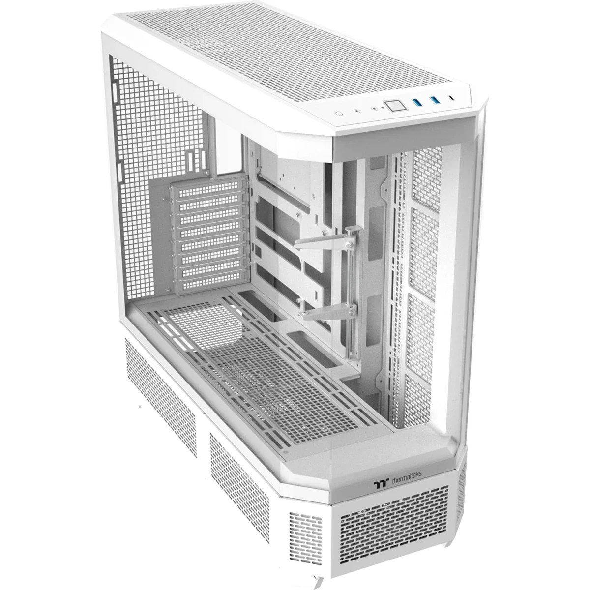Thermaltake View 600 TG Full Tower PC Case with 420mm Radiator Support and 6.0" LCD Panel Kit Snow White - Thumbnail 3