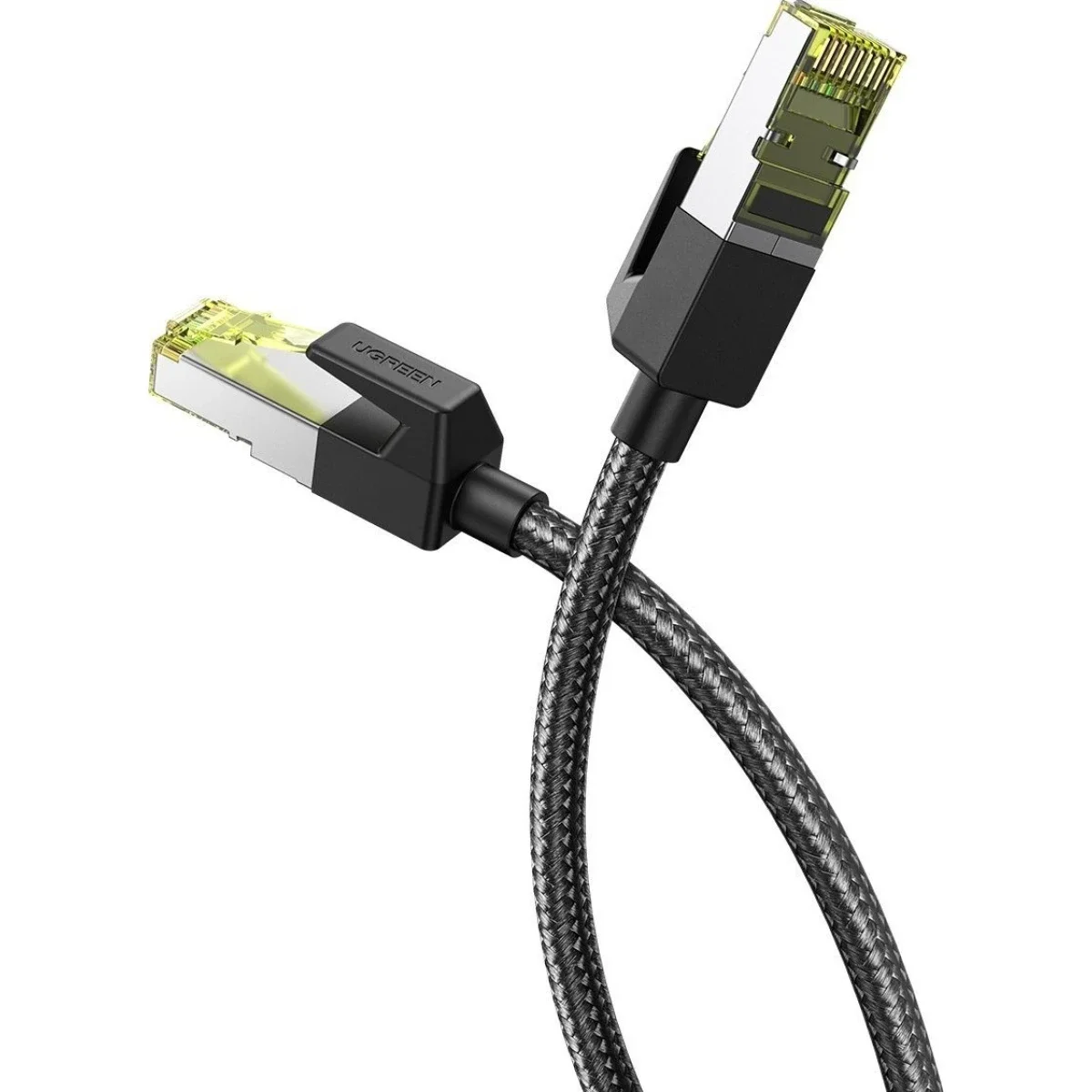 كيبل إيثرنت دائري Cat 7 محمي RJ45 من Ugreen بطول 5 متر - أسود