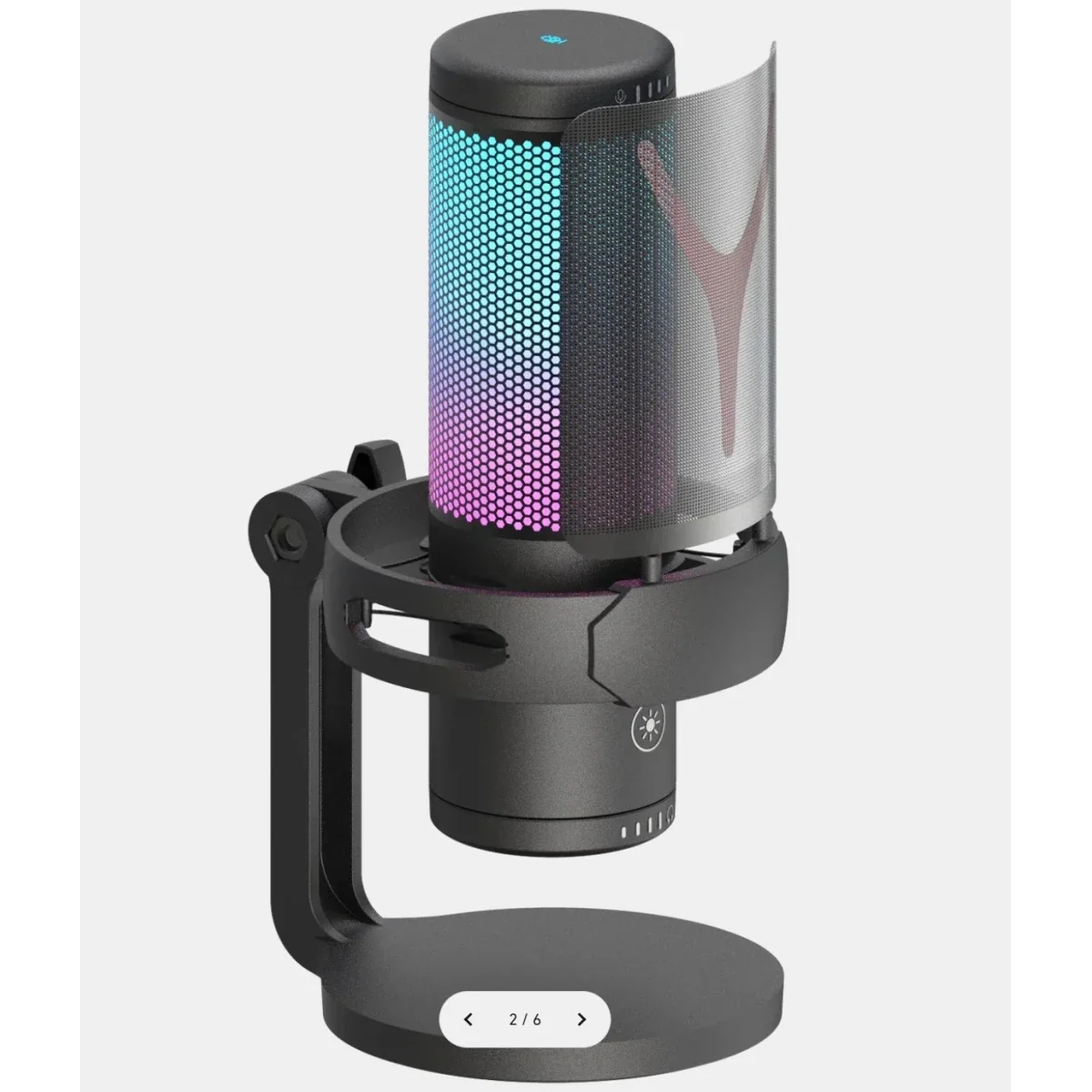 Redragon GM301 Fenris RGB USB Gaming Streaming Microphone with Touch Mute - Image 4