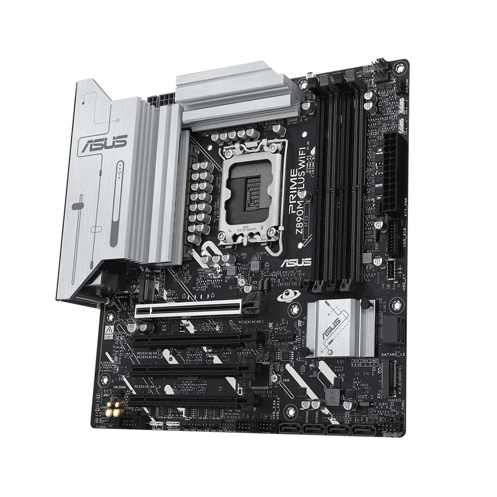 لوحة أم Asus بمقبس LGA1851 وواي فاي PRIME Z890M-PLUS WIFI 90MB1J80-M0EAY0 - Thumbnail 4