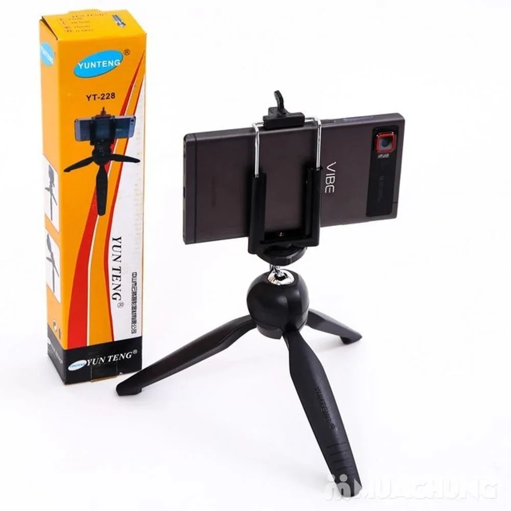 YUNTFNG XH-228 Universal Mini Mobile Tripod with 360° Rotating Ball Head and Mobile Clip - Thumbnail 5