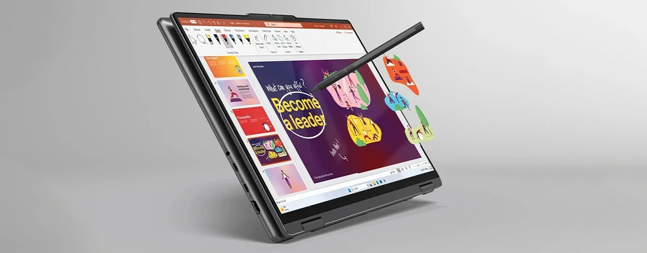 لابتوب Lenovo Yoga 7 16 2-in-1 2024 بمعالج Intel Core Ultra 7 i7-155U وذاكرة 16GB وتخزين 1TB SSD وشاشة لمس 16.0 إنش Storm Grey - Thumbnail 14