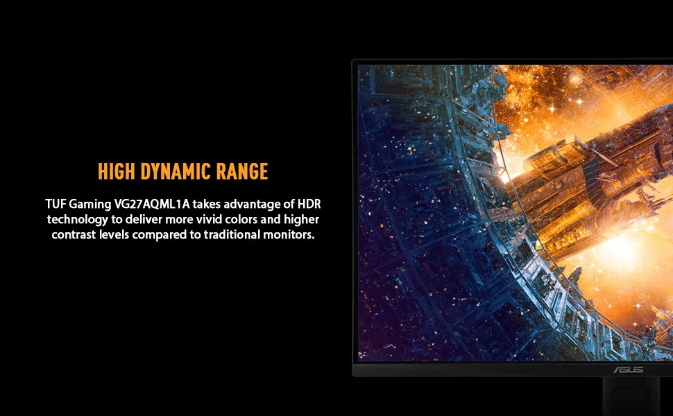 شاشة ألعاب Asus VG27AQML1A مقاس 27 إنش Fast IPS QHD، 260Hz، 1ms، HDR400، أبيض - Thumbnail 12