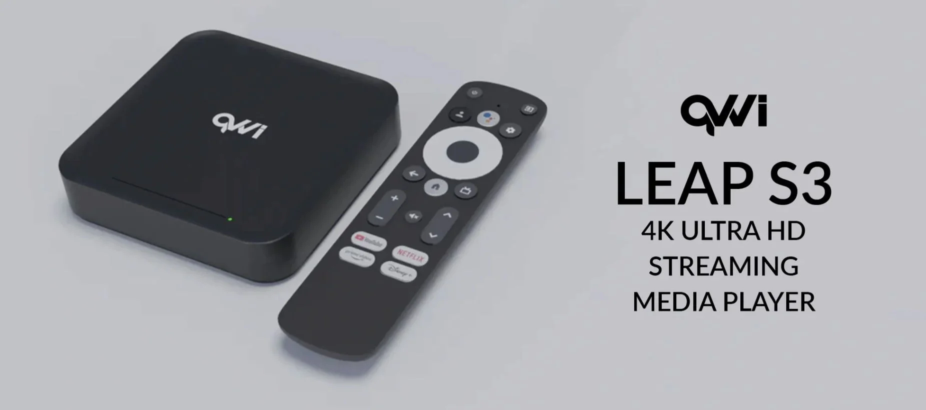 جهاز بث QVWI Q3 Google TV بدقة 4K UHD مع سعة تخزين 32GB وجهاز تحكم صوتي - Thumbnail 4