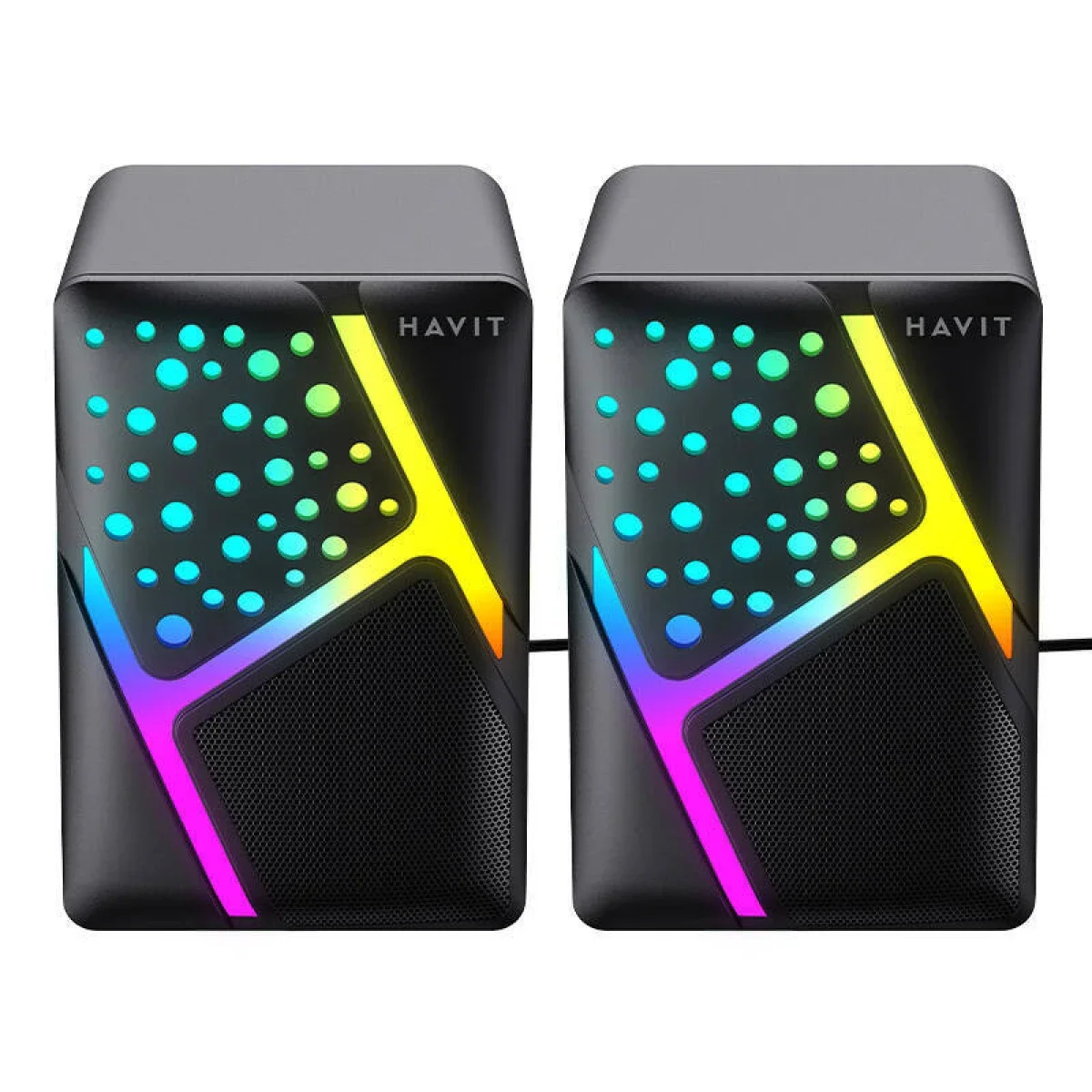 HAVIT HV-SK763 2.0 RGB USB Wired Speaker Black - Thumbnail 3