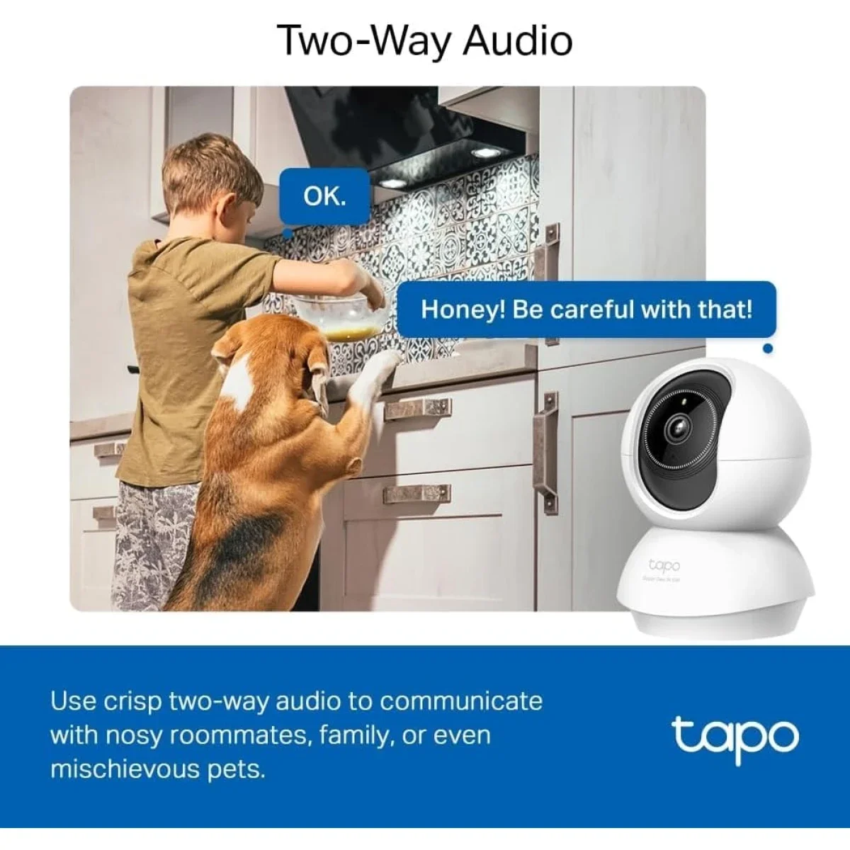 كاميرا مراقبة ذكية داخلية TP-LINK Tapo C230 بدقة 3K 5MP مع تحريك Pan/Tilt ورؤية ليلية وصوت ثنائي الاتجاه - Image 5