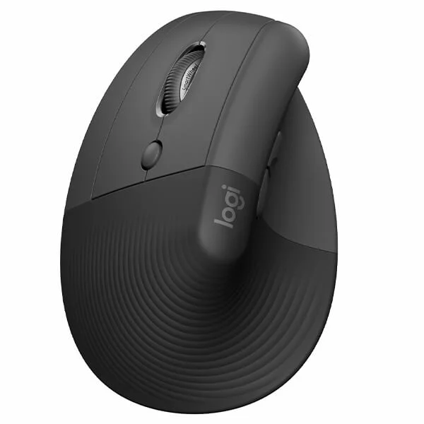Logitech Lift Vertical Ergonomic Wireless Mouse - Black - Image 6