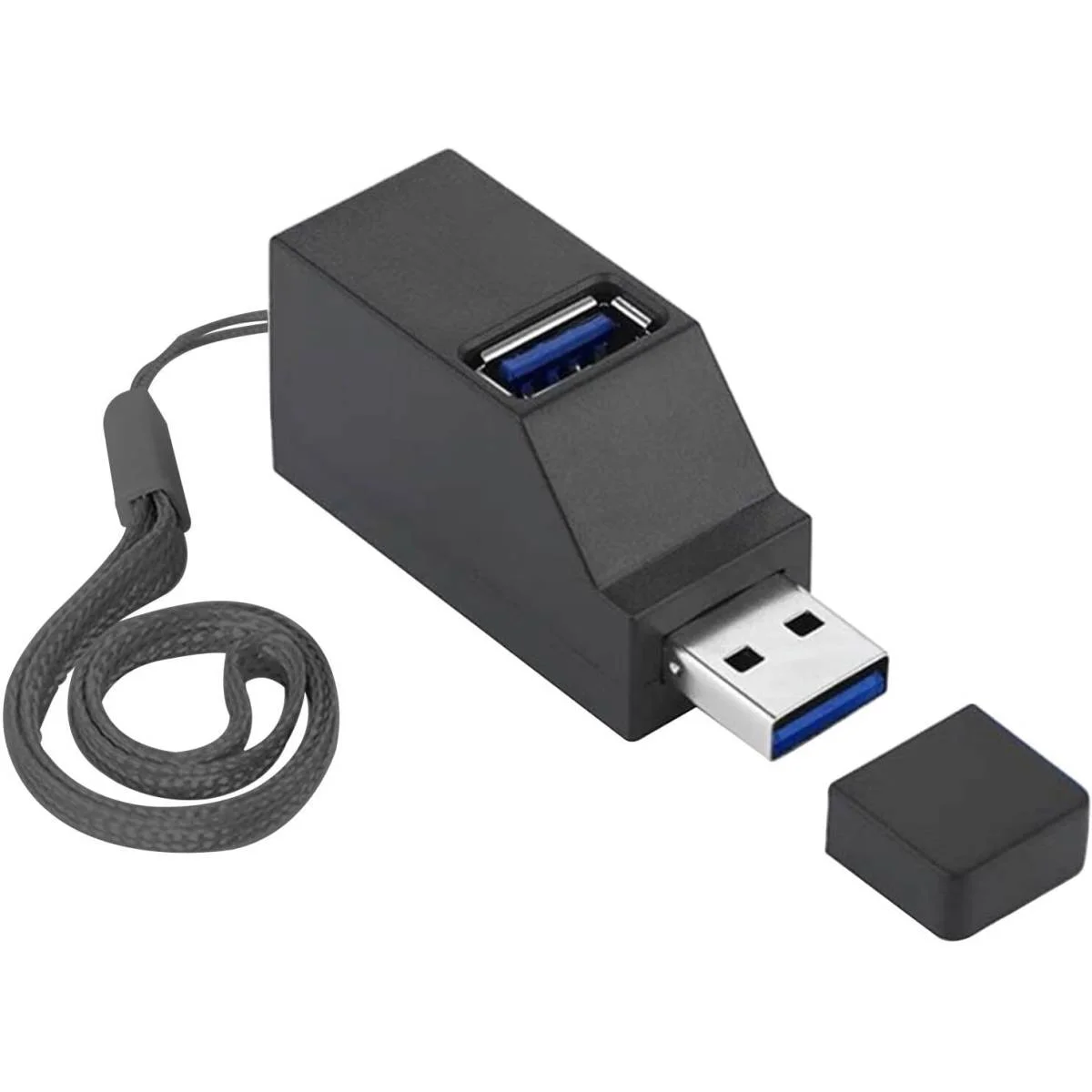 موزع USB 3 منافذ USB 3.0 مع منفذين USB 2.0 - أسود - Image 2